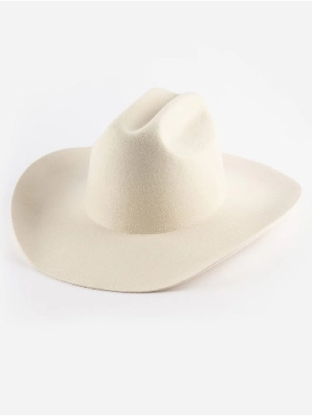 GIGI PIP Off White Wide-Brim Felt Hat with Black Lining